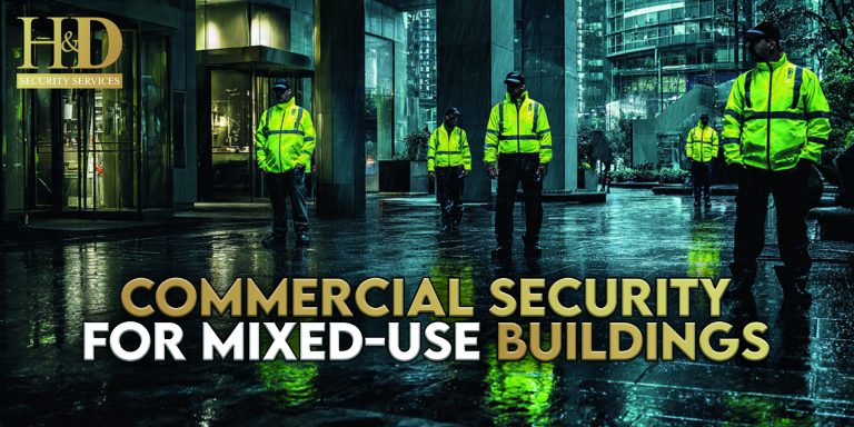 Commercial security services for mixed-use buildings in London with CCTV and on-site guards